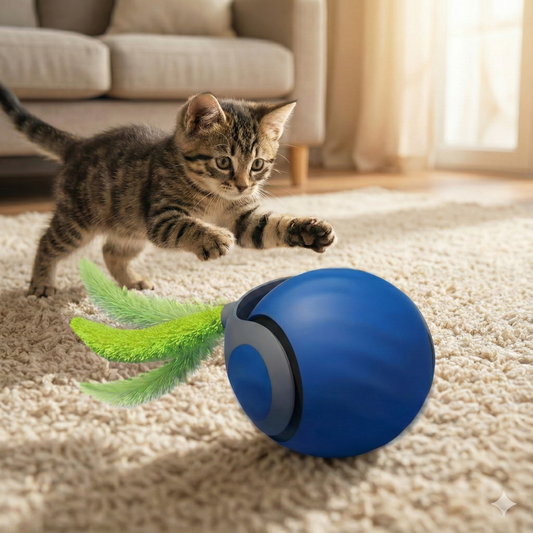 Interaktywna piłeczka dla kota